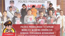 konferensi pers Polres Probolinggo terkait kabakaran hutan di bukit Teletubbies Gunung Bromo Jawa Timur