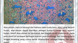 Batik mempunyai motif yang menveritakan berbagai peristiwa dan budaya Bangsa
