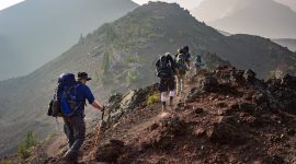 dokumentasi Pecinta alam yang mendaki gunung tidak aktif