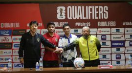 foto konferensi pers Timnas dan Brunei Darussalam