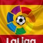 foto logo La Liga dengan Background warna bendera