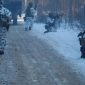 Pasukan Militer Rusia di Tengah Salju