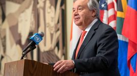 Seken PBB AntonioGueteres Pidato Dalam Forum Internasional